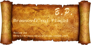 Brassoványi Placid névjegykártya